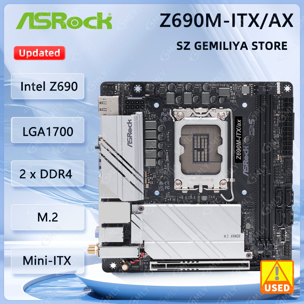 ASROCK Z690M-ITX/ax Mini-ITX M - огляд і ціна Lga1700 Itx Motherboard Ddr5